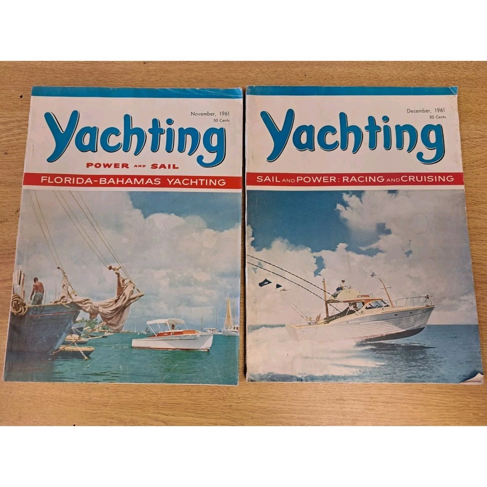 VTG 1961 Old Nautical Display Boating Yachting Magazine power and Sail. R10